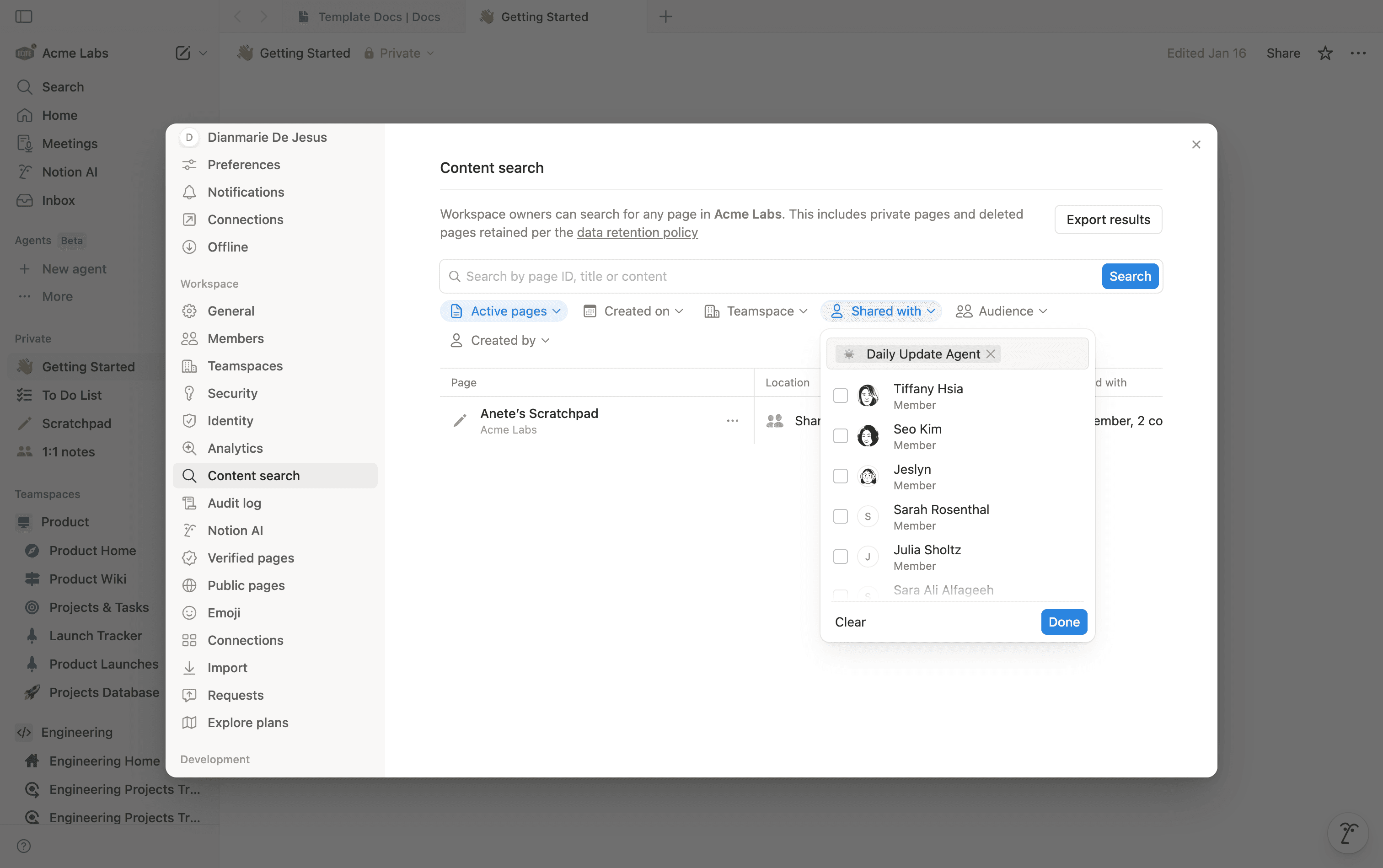 Búsqueda de contenido